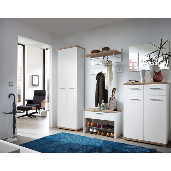 Germania Wardrobe Panel Top White and Sanremo Oak 3193-178
