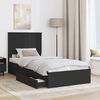 vidaXL Storage Bed with Headboard Black 90 x 190 cm Engineered Wood