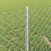 vidaXL Fence with Post Silver 0.4 x 10 m Steel