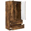 vidaXL Bathroom Cabinet Smoked Oak 79.5 x 49 x 156 cm Engineered Wood