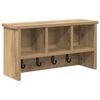 vidaXL Wall-Mounted Coat Rack Wall-Mounted Artisan Oak 50 x 16 x 26 cm