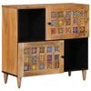 vidaXL Sideboard with Door Natural 80 x 33.5 x 75 cm Solid Mango Wood
