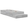 vidaXL Storage Bed Frame with Drawer Grey Sonoma 90 cm Engineered Wood