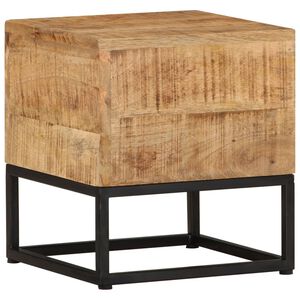 vidaXL Side Table 30x30x33 cm Rough Mango Wood