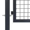 vidaXL Garden Gate with Posts Steel 350x120 cm Anthracite