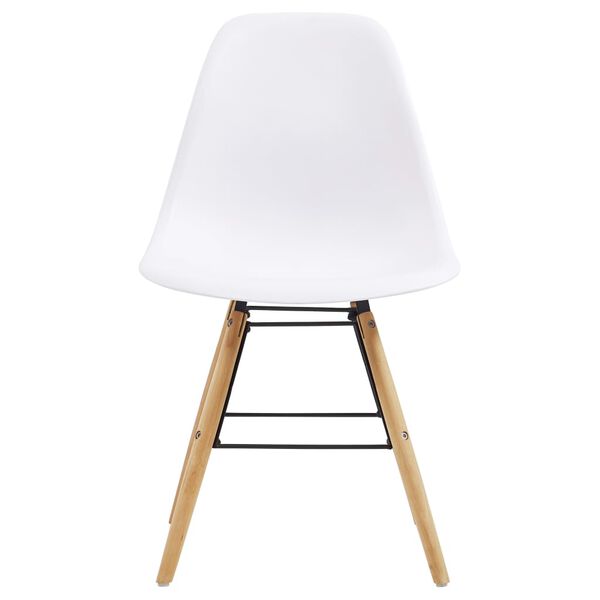 vidaXL Dining Chairs 6 pcs White Plastic