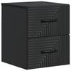 vidaXL Wall-Mounted Bedside Cabinet Black 34.5 x 33 x 40 cm