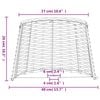 vidaXL Lamp Shade Brown &Oslash;40x26 cm Wicker