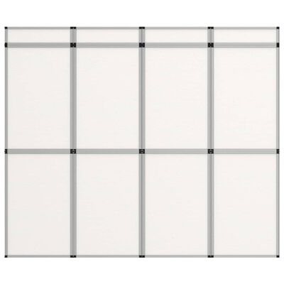 vidaXL 12-Panel Folding Exhibition Display Wall 242x200 cm White