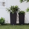 vidaXL Planter with Removable Inner Anthracite 21 / 49 L PP Rattan