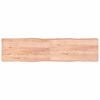 vidaXL Table Top Light Brown 200x50x(2-6)cm Treated Solid Wood Live Edge