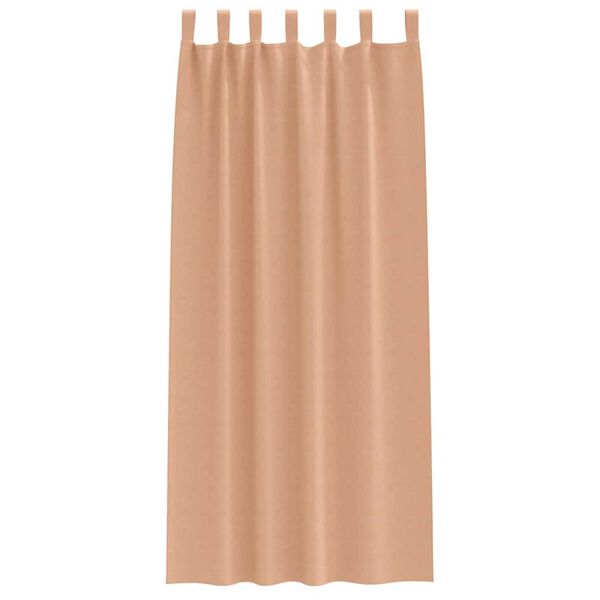 vidaXL Blackout Curtains with Rings 2 pcs Light Brown 225 x 140 cm