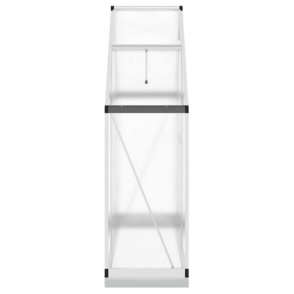 vidaXL Greenhouse with Base Frame Silver 169x58x202 cm Aluminium