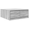 vidaXL Coffee Table with Drawers Grey Sonoma 100x100x40 cm