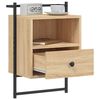 vidaXL Bedside Cabinet Wall-mounted Sonoma Oak 40x30x61 cm Engineered Wood