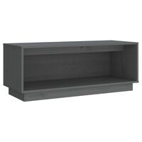vidaXL TV Cabinet Grey 90x35x35 cm Solid Wood Pine