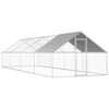vidaXL Outdoor Chicken Cage 2.75x8x1.92 m Galvanised Steel
