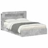 vidaXL Bed Frame with Storage with Drawer Concrete Grey 135 x 190 cm