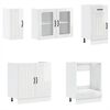 vidaXL 8 Piece Kitchen Cabinet Set Lucca High Gloss White Engineered Wood