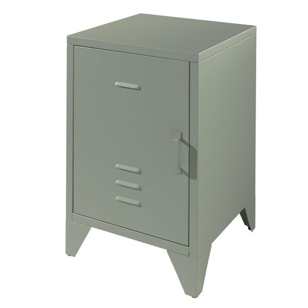 Vipack Nightstand Bronxx with Door Metal Matte Olive Green