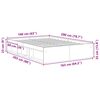 vidaXL Bed Frame without Mattress Grey Sonoma 160x200 cm