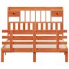 vidaXL Bookcase Bed without Mattress Wax Brown 150x200 cm King Solid Wood Pine