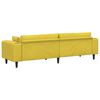 vidaXL Velvet Sofa with Cushion Yellow 210 cm Velvet