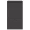 vidaXL Parcel Drop Box with Storage Black 44 x 22 x 82 cm Steel