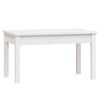 vidaXL Garden Bench White 80x44x45 cm Solid Wood Pine