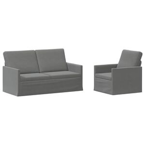 vidaXL Sofa Set 2 pcs Dark Grey Velvet