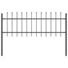 vidaXL Garden Fence 6 pcs Grey 10.2 x 0.6 m Powder-coated Steel