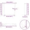 vidaXL Coffee Table Legs V-Shape 2 pcs Natural Steel 60x(42-43.3) cm Steel