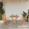 vidaXL Garden Dining Set 3 pcs Brown Solid teak wood