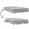 vidaXL Bed Frame with Drawers without Mattress Grey Sonoma 160x200 cm