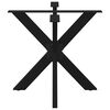 vidaXL Dining Table Leg Spider Shape Black 85x85x(72-73) cm Steel