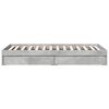 vidaXL Bed Frame with Drawers without Mattress Concrete Grey 90x190 cm Single