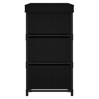 vidaXL Storage Cabinet with 6 Drawers 55x29x55 cm Black Steel