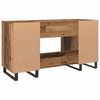 vidaXL Desk with Shelf Old wood 140 x 50 x 75 cm Engineered wood