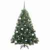 vidaXL Artificial Christmas Tree with 150 LEDs Green 150 cm PE and PVC