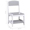vidaXL Children's Table with 2 Chairs White MDF