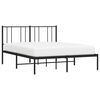 vidaXL Metal Bed Frame without Mattress with Headboard Black 120x190cm
