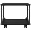 vidaXL Printer Stand Black Oak 41 x 28 x 33.5 cm Engineered Wood