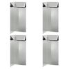 vidaXL Snail Fence 4 pcs 10 x 10 x 25 cm Galvanised Steel Silver