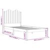 vidaXL Bed Frame without Mattress Solid Wood 100x200 cm (810007+818455)
