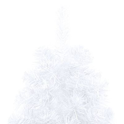 vidaXL Artificial Half Pre-lit Christmas Tree with Stand White 150 cm PVC