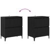 vidaXL Sideboards 3 pcs Black Oak 60 x 35 x 70 cm Engineered Wood