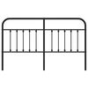 vidaXL Metal Headboard Black 180 cm