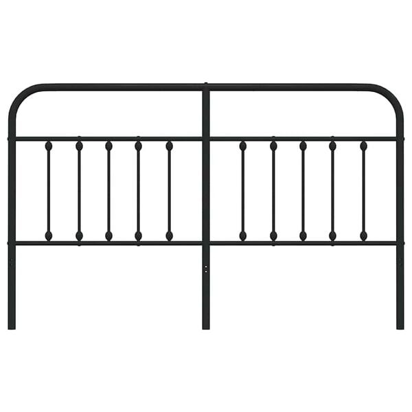vidaXL Metal Headboard Black 180 cm