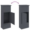 vidaXL Parcel Drop Box with Door Anthracite 44.5 x 29 x 110.5 cm Steel