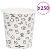 vidaXL Coffee Paper Cups 200 ml 250 pcs White and Black